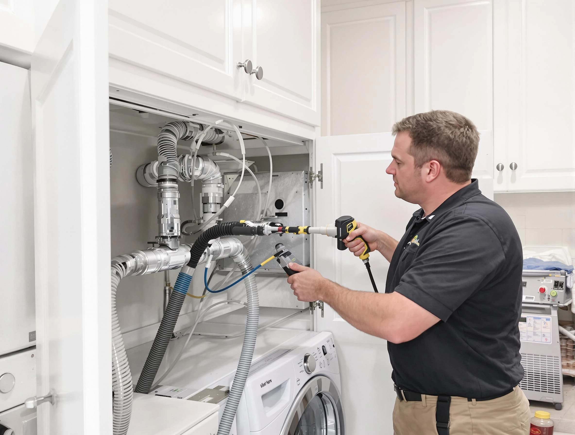 Gold Canyon Dryer Vent Cleaning professional removing severe blockage from a clogged dryer vent in Gold Canyon