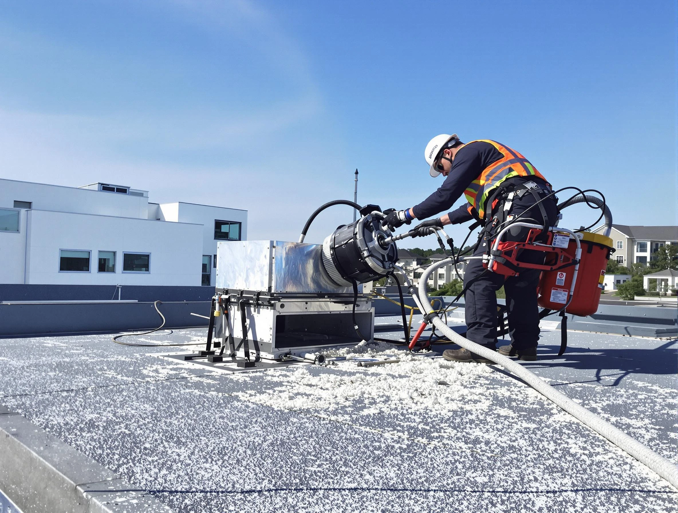 Cleaning Dryer Vent On Roof in Gold Canyon